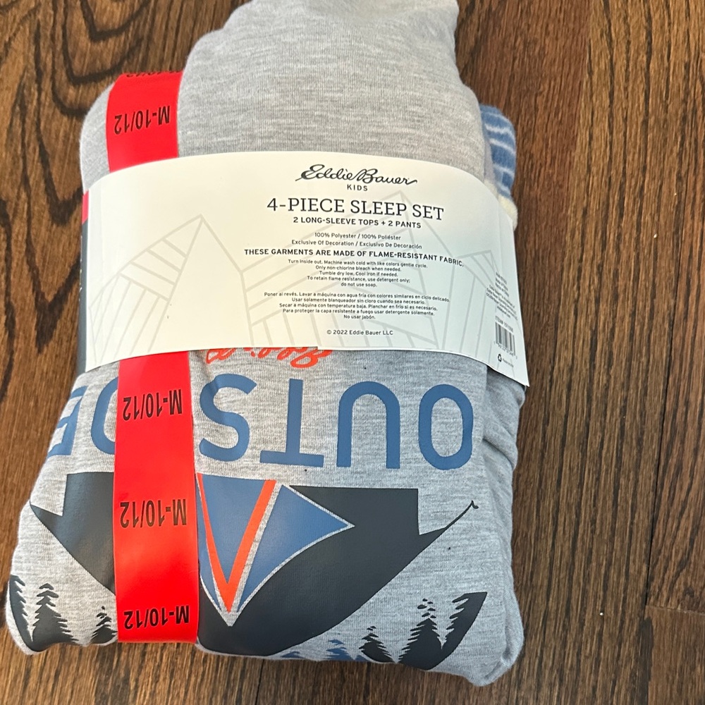 Eddie Bauer Gray and Blue Pajama Set